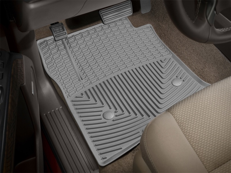 Chevrolet Silverado Rubber Floor Mats - Front - WeatherTech - All-Weather - Grey - `14-`27