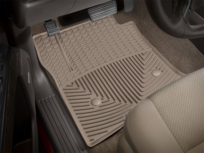 Chevrolet Silverado Floor Mats - Front - WeatherTech - Rubber - Tan - `14-`27