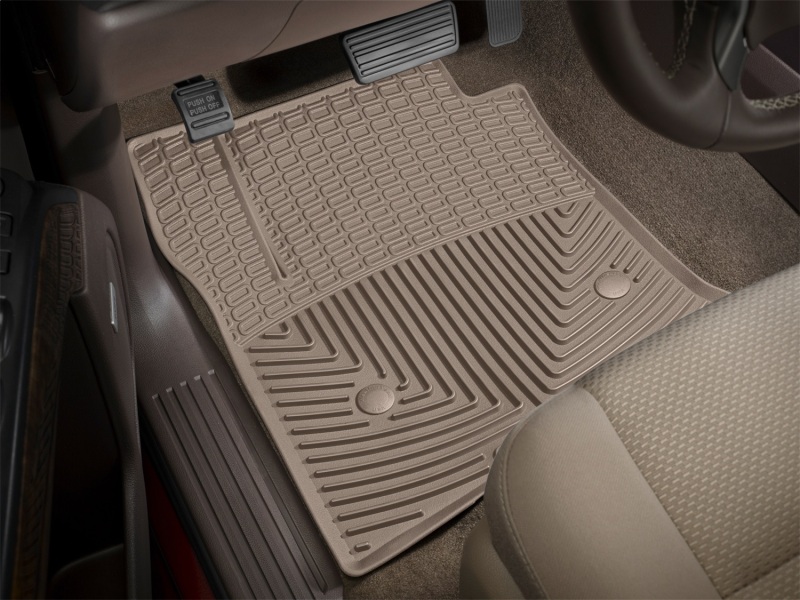 Chevrolet Silverado Floor Mats - Front - WeatherTech - Rubber - Tan - `14-`27