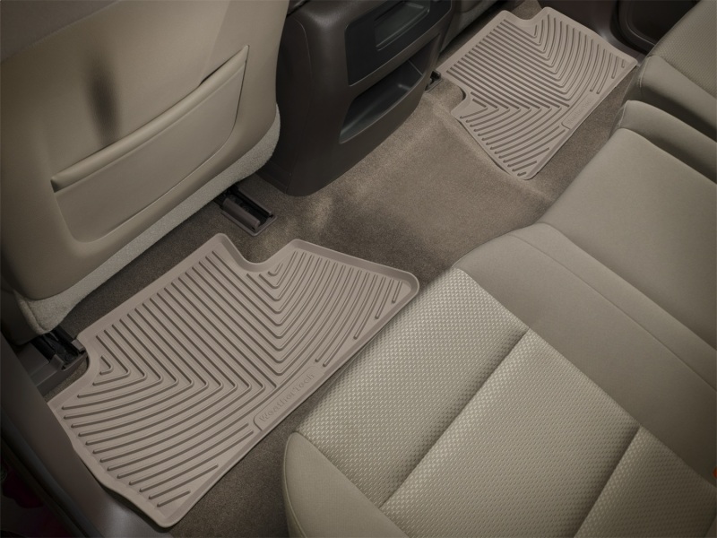 Chevrolet Silverado Rear Rubber Mats - WeatherTech - All-Weather - Tan - `14-`27