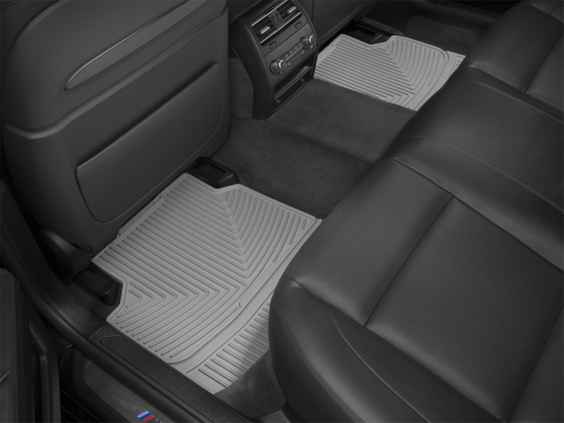 BMW 7 Series Floor Mats - Rear - WeatherTech - All-Weather Rubber - Grey - `13-`27