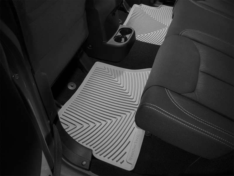Jeep Wrangler Rubber Mats - Rear - WeatherTech - All-Weather Floor Mats - Grey - `14-`16
