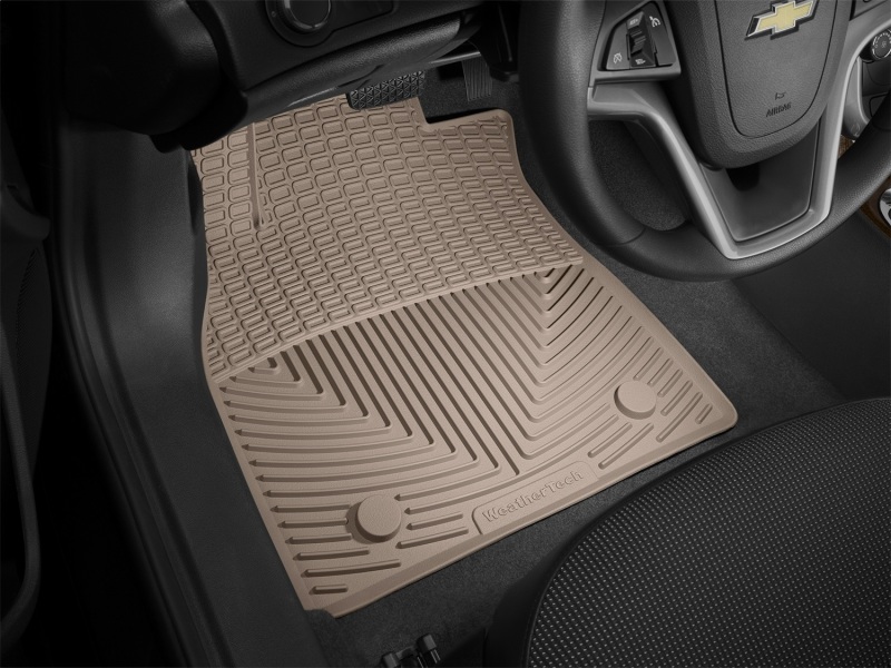 Chevrolet Malibu Floor Mats - Front - WeatherTech - All-Weather Rubber - Tan - `13-`15