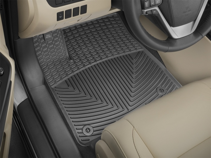 Toyota Highlander Floor Mats - Front - WeatherTech - Rubber - Black - `14-`27