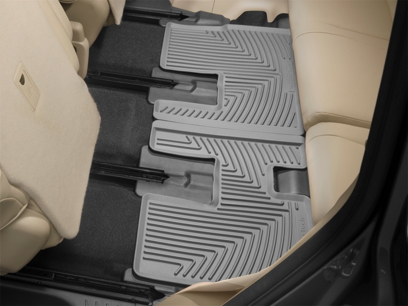 Toyota Highlander Floor Mats - Rear - WeatherTech - All-Weather Rubber - Grey - `14-`27