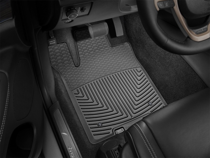 Jeep Grand Cherokee Floor Mats - Front - WeatherTech - Rubber, All-Weather - Black - `13-`27