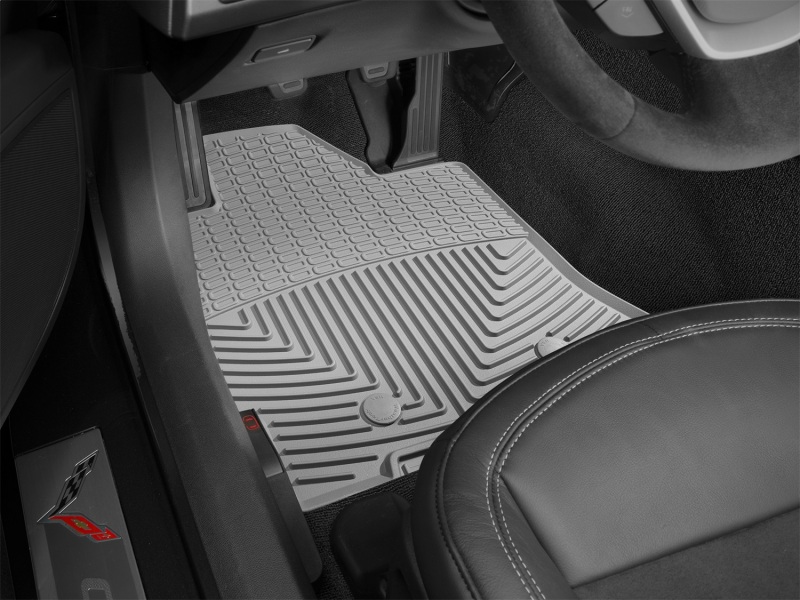 Chevrolet Corvette Rubber Mats - Front - WeatherTech - Grey - `14-`27