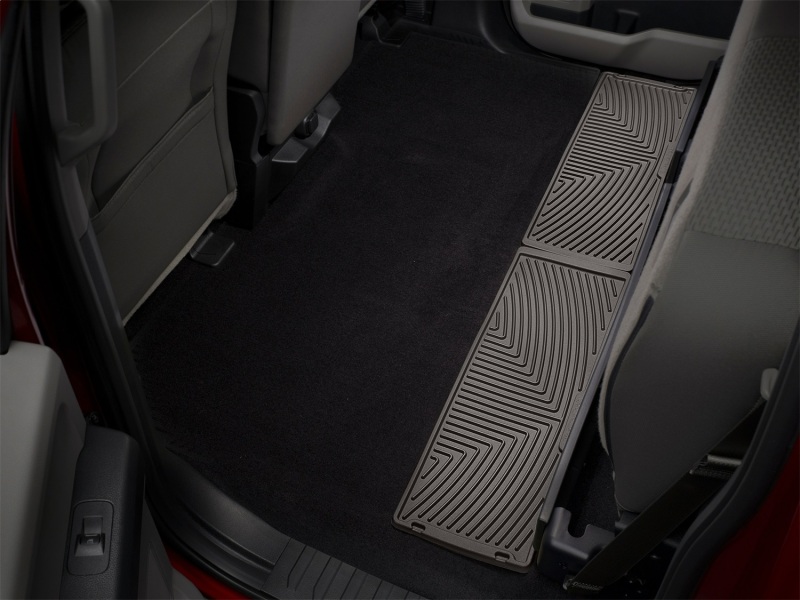 Ford F-150 Rubber Floor Mats - Rear - WeatherTech - All-Weather - Cocoa - `15-`27