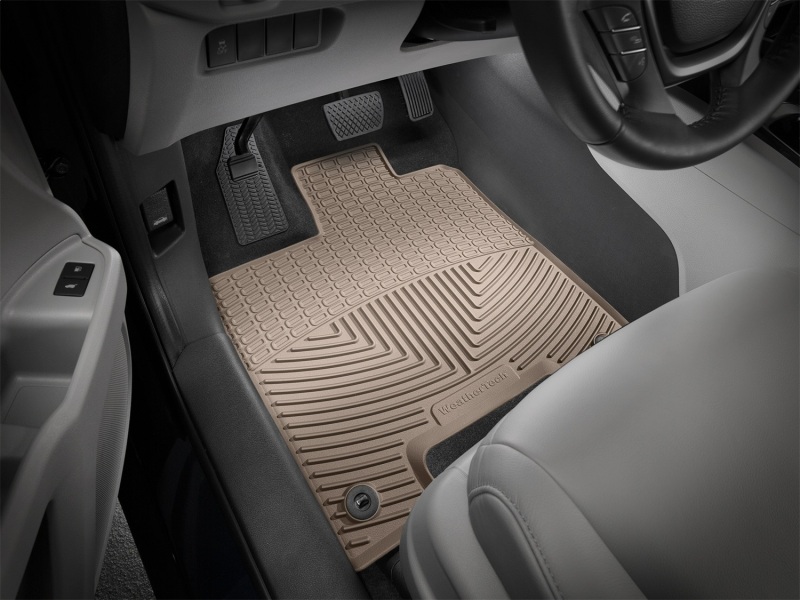 Honda Pilot Floor Mats - Front - WeatherTech - Rubber - Tan - `16-`27