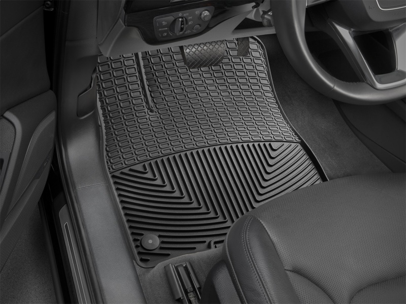 Audi Q7 Floor Mats - Front - WeatherTech - All-Weather Rubber - Black - `17-`27