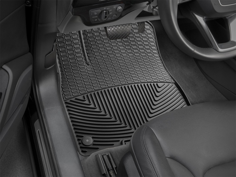 Audi Q7 Floor Mats - Front - WeatherTech - All-Weather Rubber - Black - `17-`27