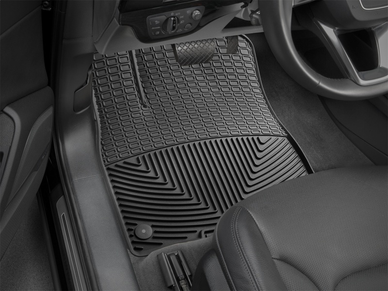 Audi Q7 Floor Mats - Front - WeatherTech - All-Weather Rubber - Black - `17-`27