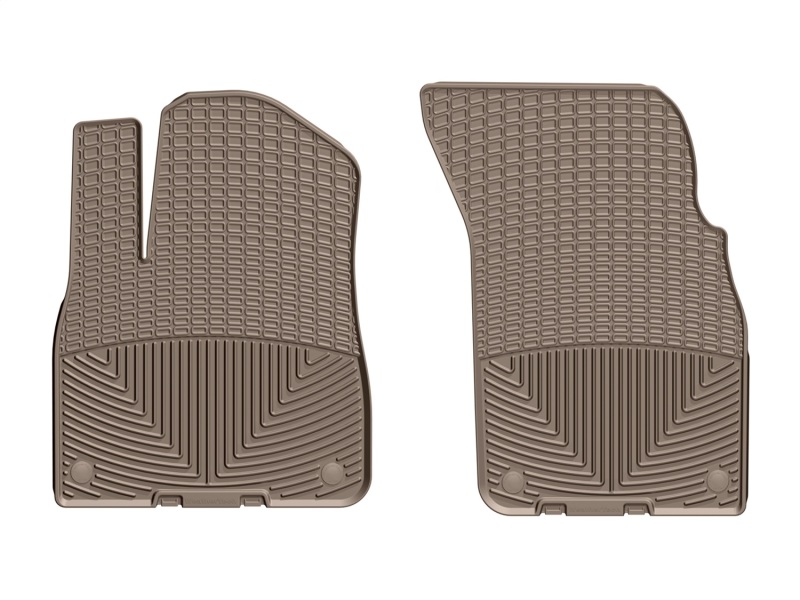 Audi Q7 Floor Mats - Front - WeatherTech - All-Weather Rubber - Tan - `17-`27