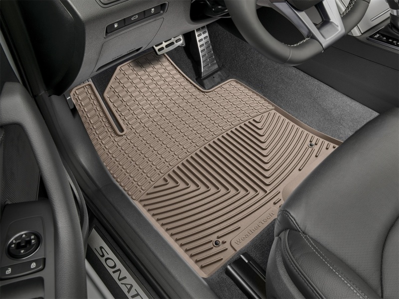 Hyundai Sonata Floor Mats - Front - WeatherTech - Rubber - Tan - `16-`27