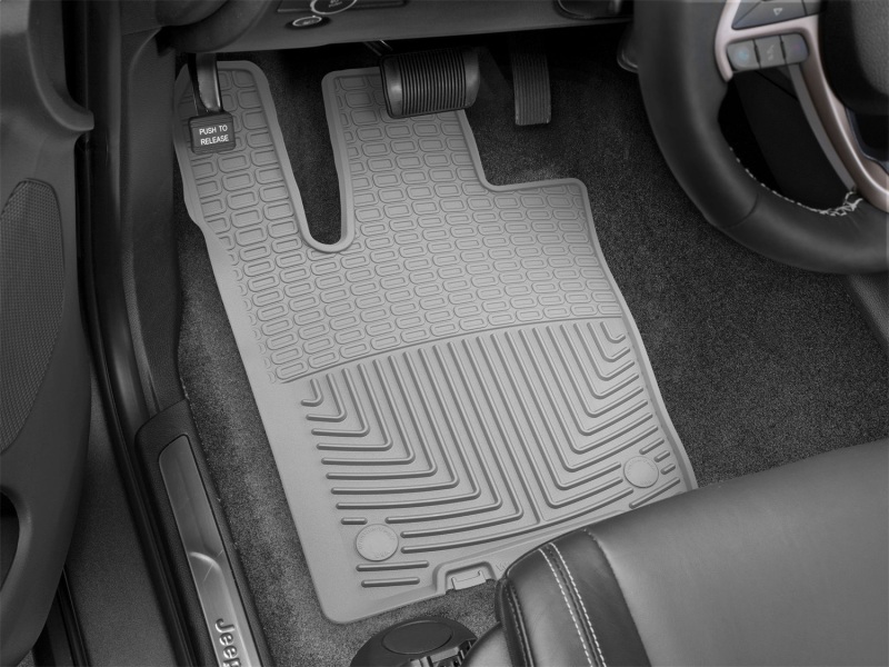 Dodge Durango Floor Mats - Front - WeatherTech - Rubber - Grey - `16-`27
