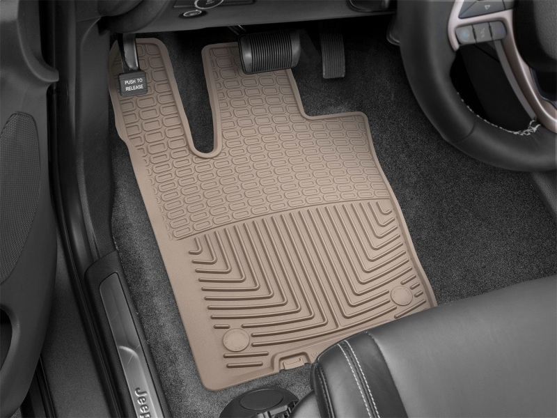 Dodge Durango Floor Mats - Front - WeatherTech - Rubber - Tan - `16-`27