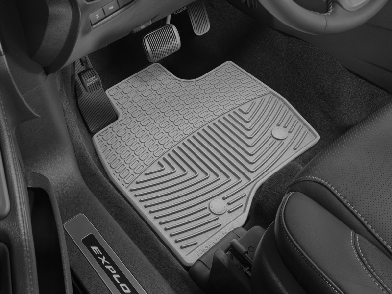 Ford Explorer Floor Mats - Front - WeatherTech - All-Weather Rubber - Grey - `17-`27