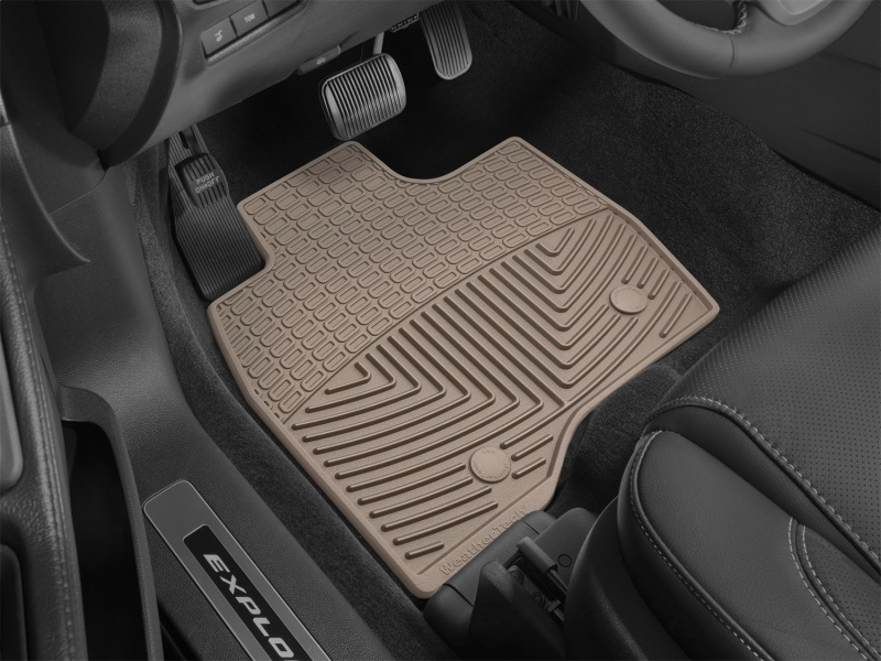 Ford Explorer Floor Mats - Front - WeatherTech - Rubber - Tan - `17-`27