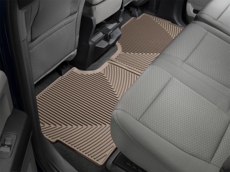 Ford F-250 Floor Mats - Rear - WeatherTech - All-Weather Rubber - Tan - `17-`27