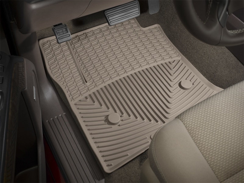 Ford F-350 Floor Mats - Rear - WeatherTech - All-Weather Rubber - Tan - `17-`27