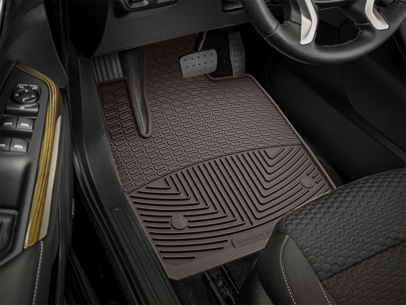 GMC Acadia Denali Floor Mats - Front - WeatherTech - Rubber - Cocoa - `17-`27