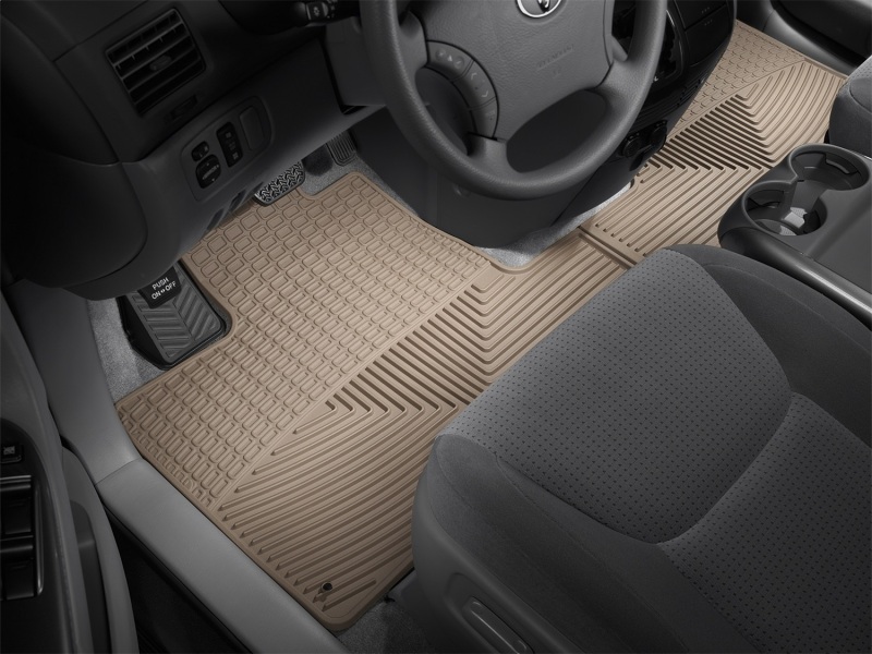Toyota Sienna Floor Mats - Front - WeatherTech - All-Weather Rubber - Tan - `04-`10