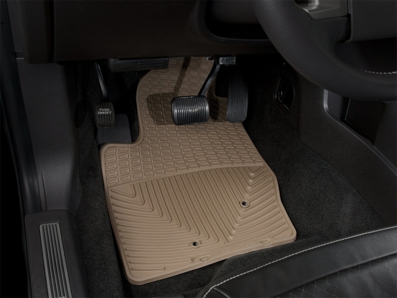Volvo XC90 Rubber Floor Mats - Front - WeatherTech - All-Weather - Tan - `03-`13