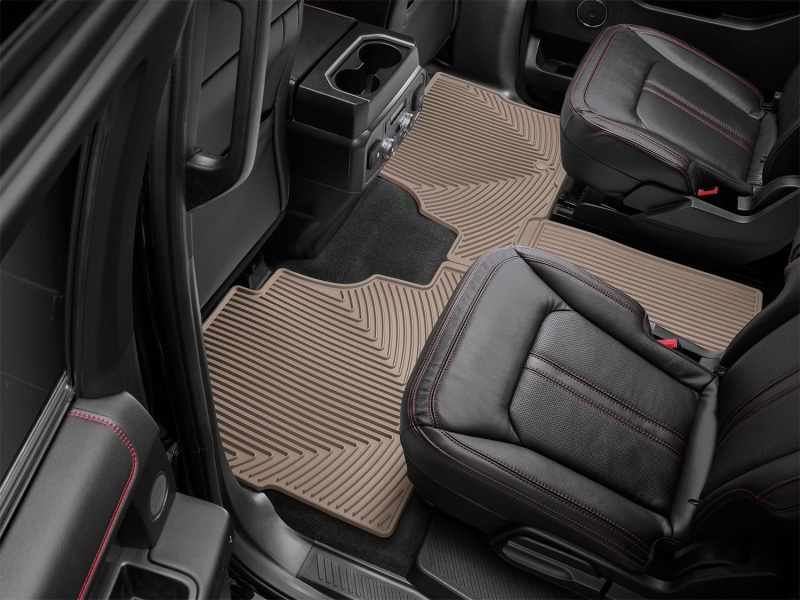 Lincoln Navigator L Floor Mats - Rear - WeatherTech - Rubber - Tan - `18-`27