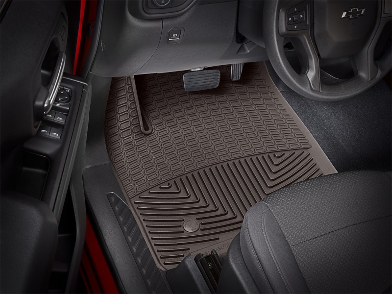 Chevrolet Silverado 1500 Floor Mats - Front - WeatherTech - Rubber Mats - Cocoa - `19-`27