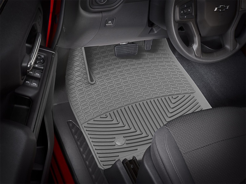 Chevrolet Silverado 1500 Rubber Floor Mats - Front - WeatherTech - All-Weather - Grey - `19-`27