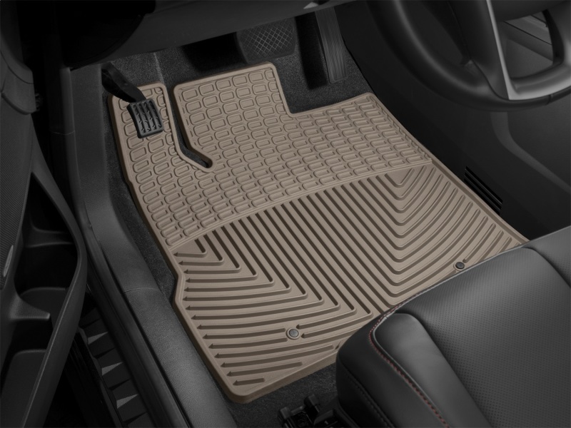 Chevrolet Silverado 1500 Crew Cab Floor Mats - Front - WeatherTech - Rubber - Tan - `19-`27