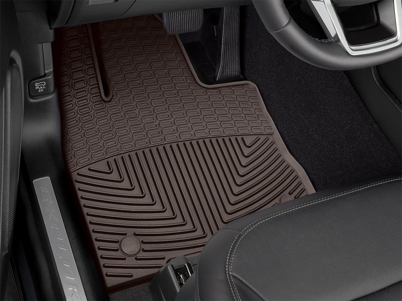 Ford Explorer Floor Mats - Front - WeatherTech - Rubber - Cocoa - `20-`27