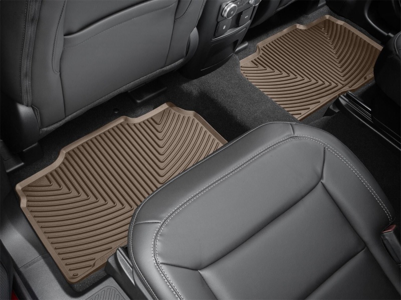 Ford Explorer Floor Mats - Rear - WeatherTech - All-Weather - Tan - `20-`27
