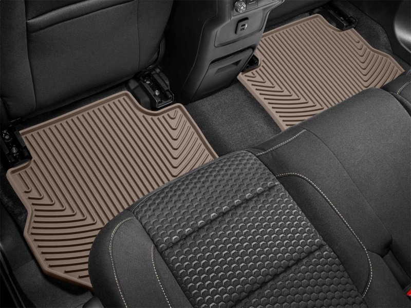 GMC Acadia Floor Mat Set - Rear - WeatherTech - Rubber - Tan - `17-`27