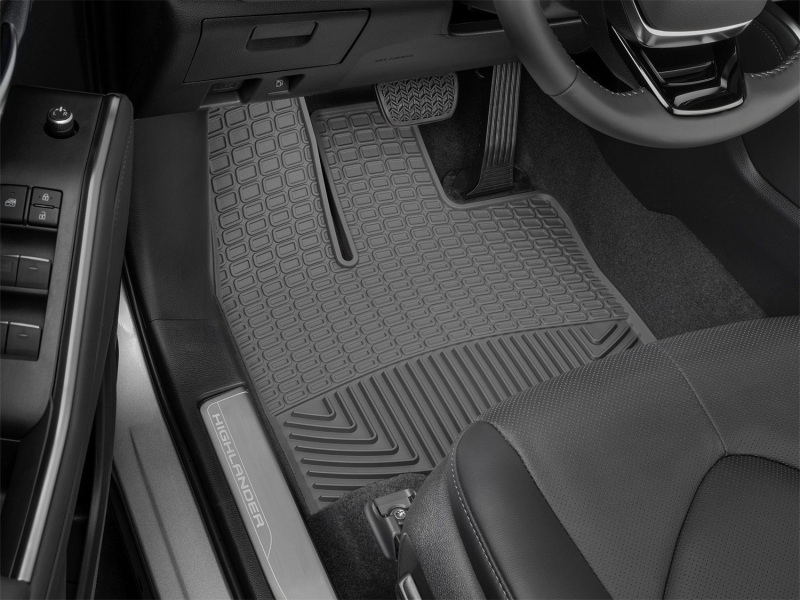 Toyota Highlander Floor Mats - Front - WeatherTech - Rubber - Black - `19-`27