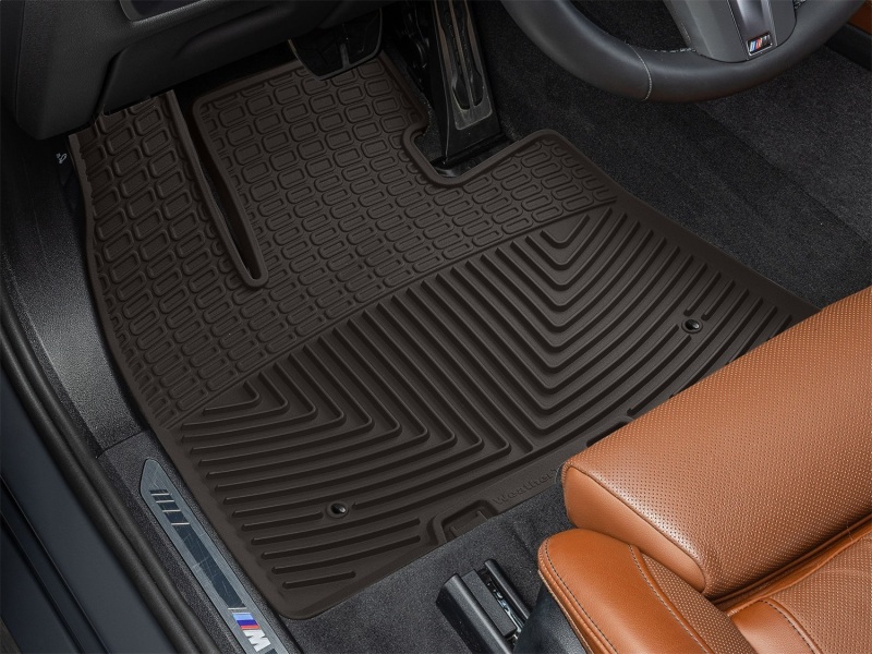 BMW X5 Floor Mats - Front - WeatherTech - All-Weather Rubber - Cocoa - `19-`27
