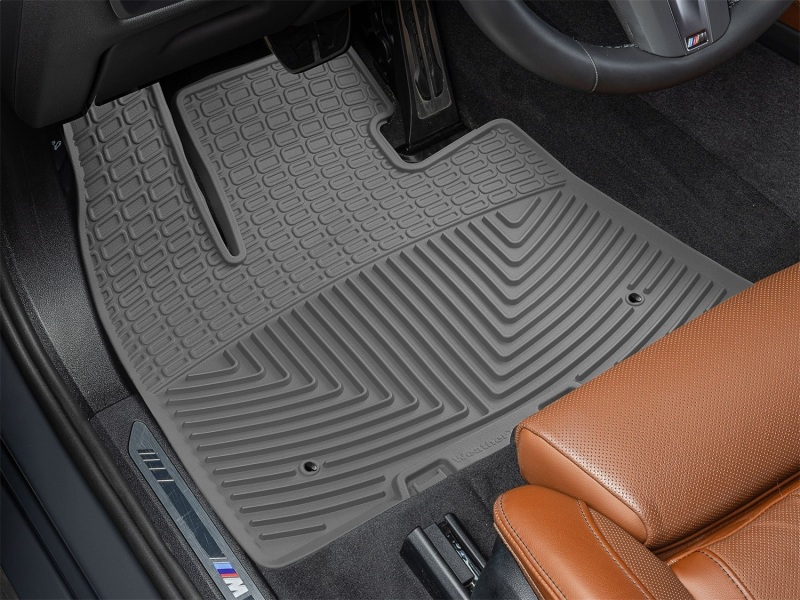 BMW X5 Floor Mats - Front - WeatherTech - All-Weather Rubber - Grey - `19-`27