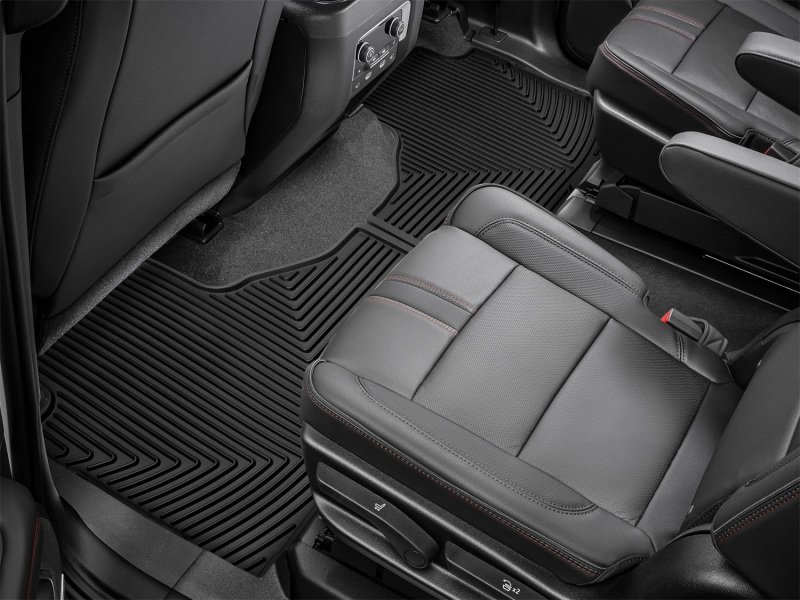 Cadillac Escalade Floor Mats - Rear - WeatherTech - All-Weather Rubber - Black - `21-`27