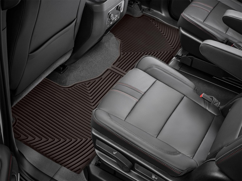 Cadillac Escalade Floor Mats - Rear - WeatherTech - Rubber - Cocoa - `21-`27