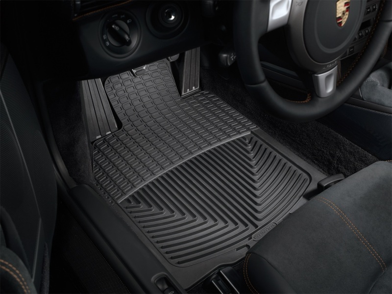 Porsche 911 Floor Mats - Front - WeatherTech - All-Weather Rubber - Black - `05-`11