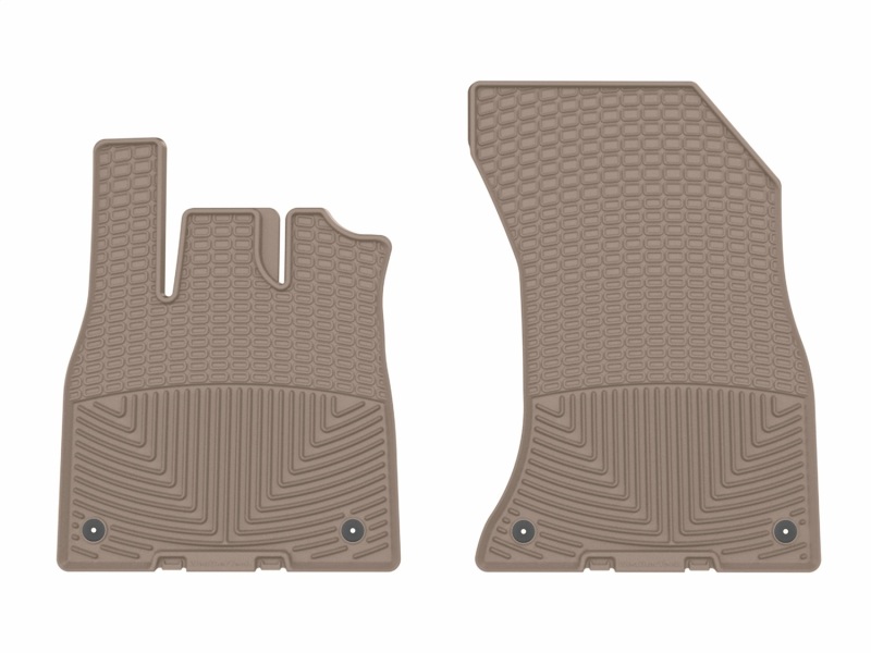 Audi Q5 Floor Mats - Rubber - Front - WeatherTech - All-Weather - Tan - `18-`25