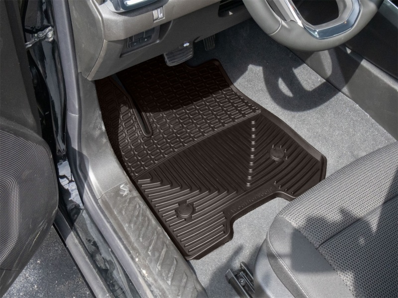Chevrolet Colorado Rubber Floor Mats - Front - WeatherTech - All-Weather - Cocoa - `23-`26