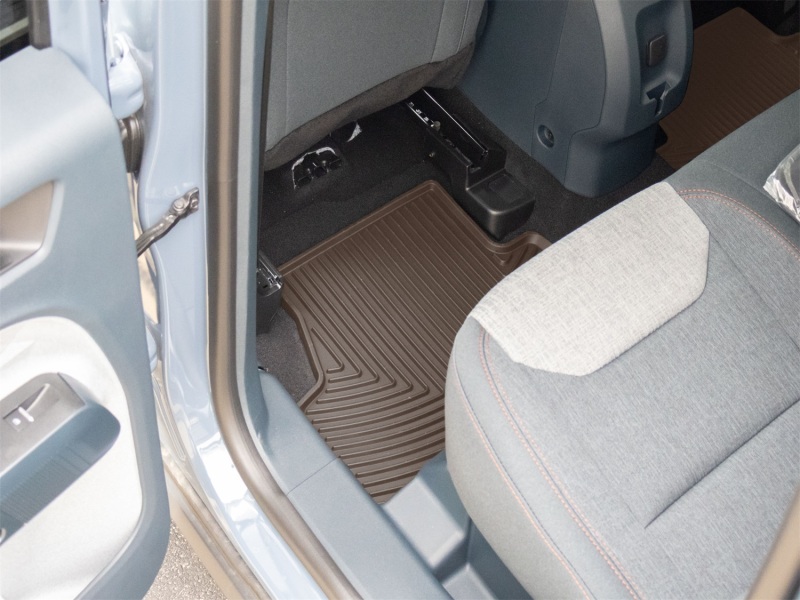 Ford Maverick Rubber Floor Mats - Rear - WeatherTech - All-Weather - Cocoa - `22-`26