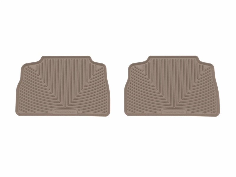 BMW X6 40i Rubber Floor Mats - Rear - WeatherTech - All-Weather - Tan - `20-`26