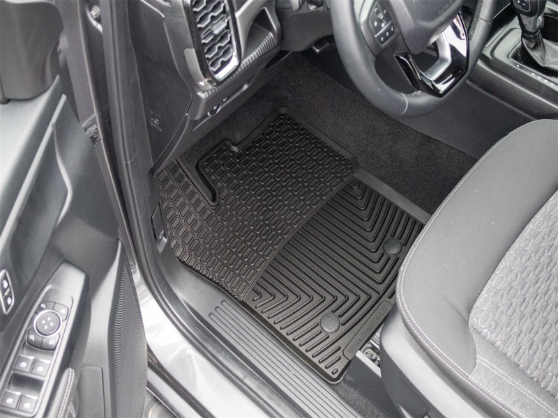Ford Ranger Floor Mats - Front - WeatherTech - All-Weather - Black - `24-`25