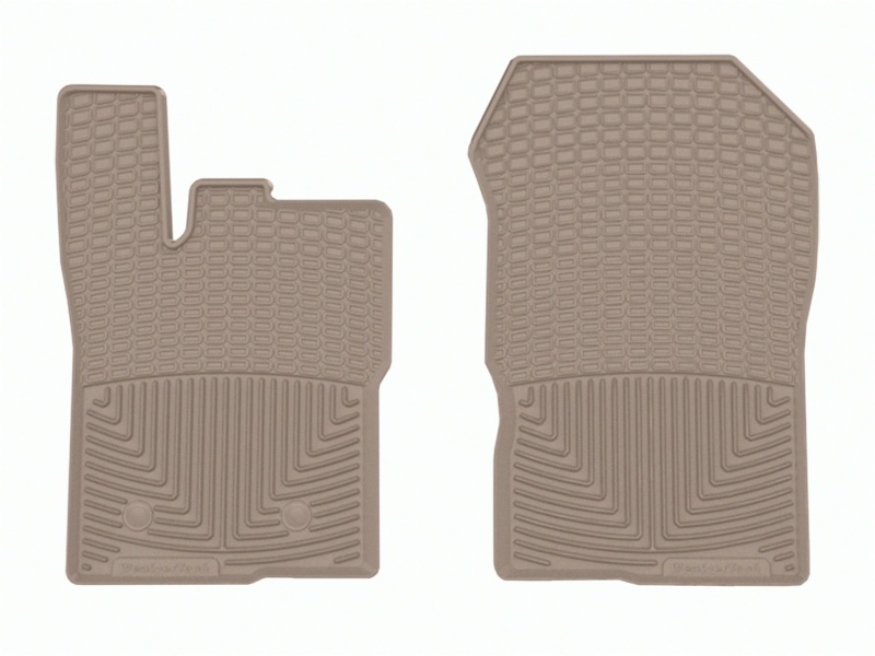 Ford Ranger Rubber Floor Mats - Front - WeatherTech - All-Weather - Tan - `24-`25