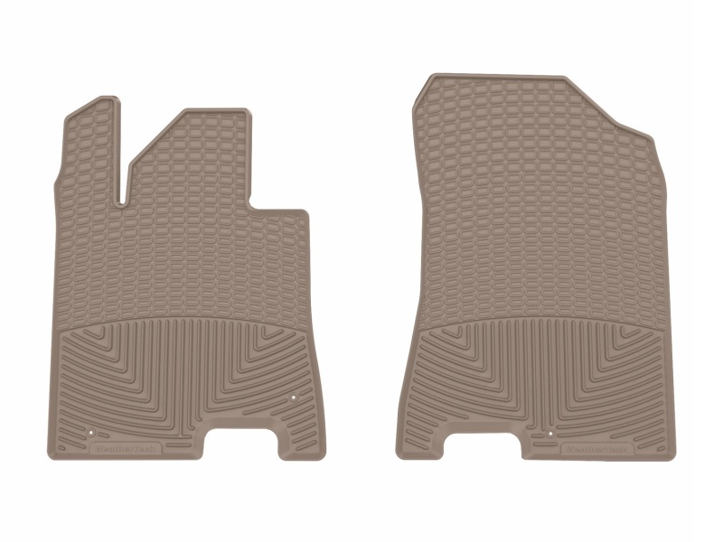 Hyundai Sonata Rubber Floor Mats - Front - WeatherTech - All-Weather - Tan - `20-`26