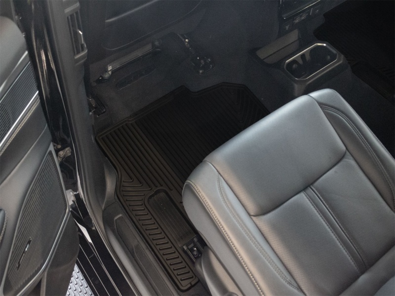 Jeep Grand Wagoneer Floor Mats - Rear - WeatherTech - All-Weather - Black - `22-`26