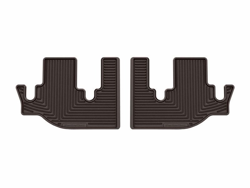 Subaru Ascent Floor Mats - Rubber - Rear - WeatherTech - All-Weather - Cocoa - `19-`26