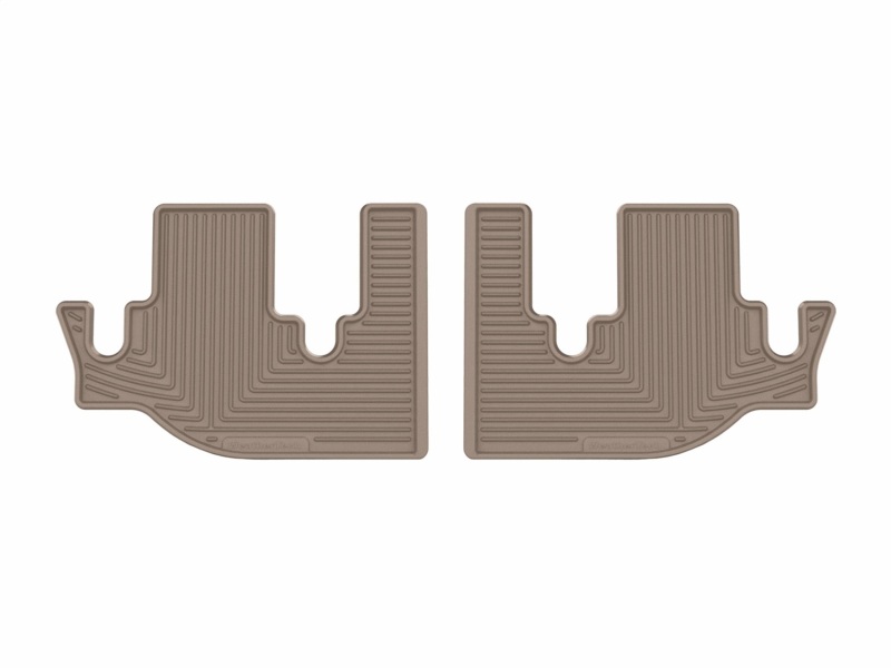 Subaru Ascent Rubber Floor Mats - Rear - WeatherTech - All-Weather - Tan - `19-`26